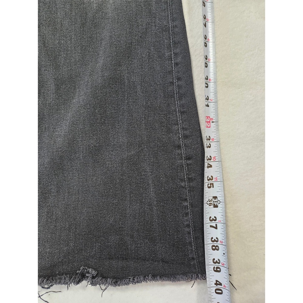 Driftwood Tess High Rise Flare 70s inspired Black Button Fly Raw Hem Size 29 - Picture 12 of 16